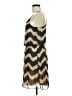 Amber Blue 100% Polyester Chevron-herringbone Tan Casual Dress Size M - photo 5