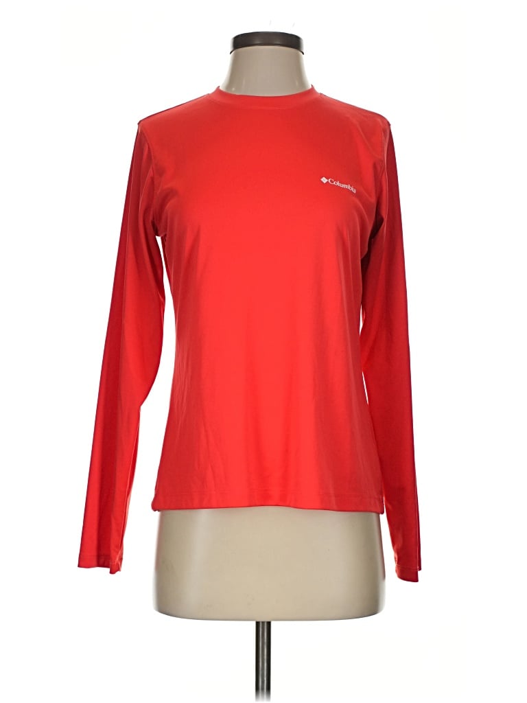 Pre-owned Columbia Long Sleeve T-shirt In Red