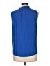 Ann Taylor LOFT Blue Sleeveless Button-Down Shirt Size L - photo 2