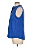 Ann Taylor LOFT Blue Sleeveless Button-Down Shirt Size L - photo 5