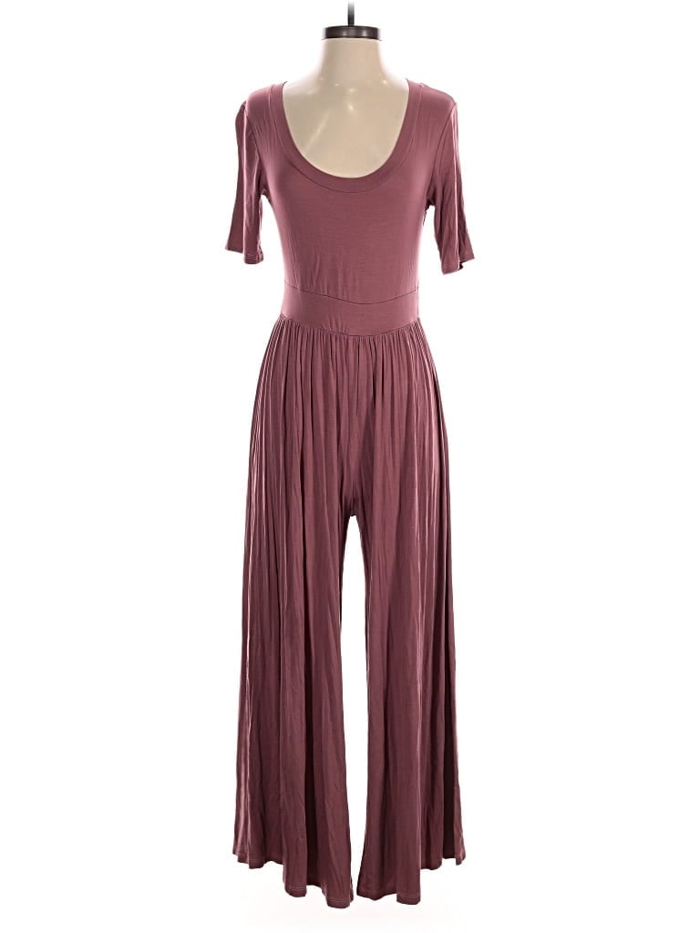 Pre-owned West Kei Jumpsuit In Burgundy