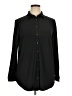Lands' End Solid Black Long Sleeve Button-Down Shirt Size L - photo 1