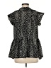 Unbranded 100% Polyester Black Short Sleeve Blouse One size - photo 2