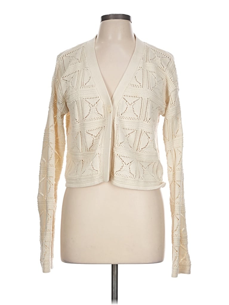 Pre-owned The Drop Cardigan Sweater In Ivory