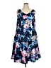 Alex Evenings 100% Polyester Floral Blue Casual Dress Size 16 - photo 1
