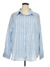 Unbranded 100% Polyester Stripes Blue Long Sleeve Blouse Size 4XL - photo 1