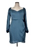 Cider Solid Teal Cocktail Dress Size 1X - photo 1