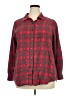 Lands' End 100% Cotton Plaid Red Long Sleeve Button-Down Shirt Size 20 - photo 1