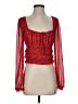 Free People 100% Polyester Red 3/4 Sleeve Blouse Size S - photo 1