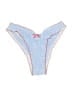 Seafolly Checkered-gingham Blue Swimsuit Bottoms Size M - photo 1