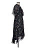 Calvin Klein 100% Polyester Floral Black Cocktail Dress Size 10 - photo 4