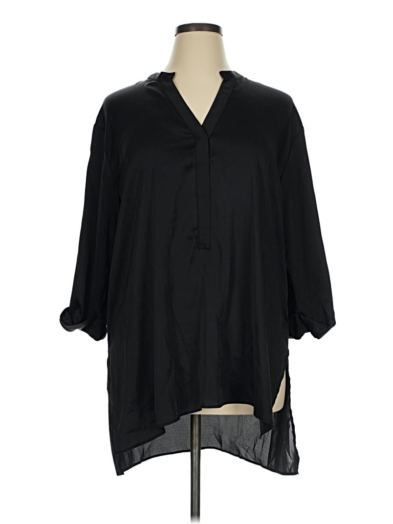 Pre-owned Worthington 3/4 Sleeve Blouse In Black