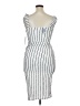Derek Heart Stripes Silver White Cocktail Dress Size XL - photo 2