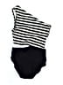 MICHAEL Michael Kors Stripes Black One Piece Swimsuit Size 8 - photo 2