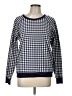 Draper James 100% Cotton Checkered-gingham Blue Pullover Sweater Size L - photo 1