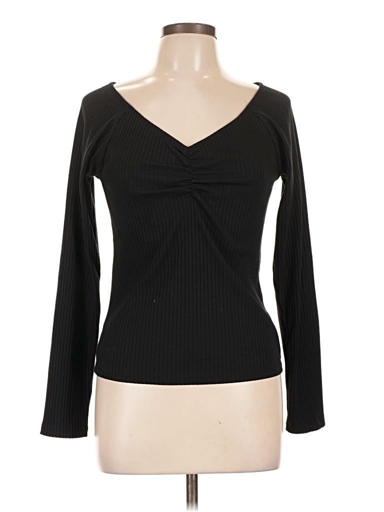 Pre-owned Old Navy Long Sleeve T-shirt In Black