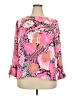 Talbots 100% Polyester Floral Pink 3/4 Sleeve Blouse Size 2X Petite - photo 1