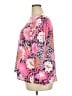 Talbots 100% Polyester Floral Pink 3/4 Sleeve Blouse Size 2X Petite - photo 5
