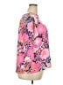 Talbots 100% Polyester Floral Pink 3/4 Sleeve Blouse Size 2X Petite - photo 4