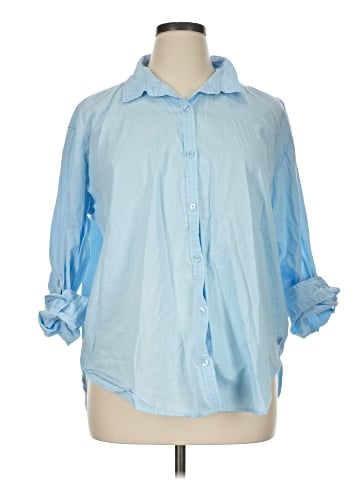 Gloria Vanderbilt 3/4 Sleeve Button-Down Shirt (view 1)
