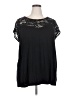 Michel Studio Black Short Sleeve Blouse Size 3X - photo 1
