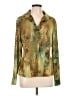 Etcetera Animal Print Gold Long Sleeve Blouse Size L - photo 1