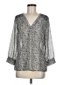 41Hawthorn Silver 3/4 Sleeve Blouse Size M - photo 1