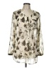Merona 100% Polyester Ivory Long Sleeve Blouse Size L - photo 1