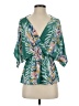 Bombom Tropical Green 3/4 Sleeve Blouse Size S - photo 1