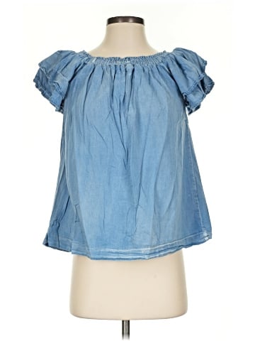 She + Sky Short Sleeve Blouse (view 1)