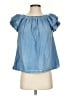 She + Sky 100% Tencel Blue Short Sleeve Blouse Size S - photo 1