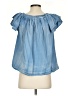 She + Sky 100% Tencel Blue Short Sleeve Blouse Size S - photo 2