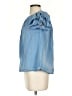 She + Sky 100% Tencel Blue Short Sleeve Blouse Size S - photo 5