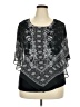 Apt. 9 100% Polyester Black Short Sleeve Blouse Size XXL - photo 1