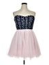 Teeze Me 100% Polyester Hearts Pink Cocktail Dress Size 15 - 16 - photo 1