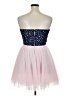 Teeze Me 100% Polyester Hearts Pink Cocktail Dress Size 15 - 16 - photo 2