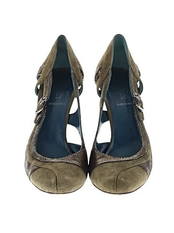 Fendi Vintage Suede Buckle Accent Heels (view 2)