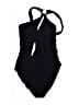 Soluna Solid Black One Piece Swimsuit Size M - photo 1