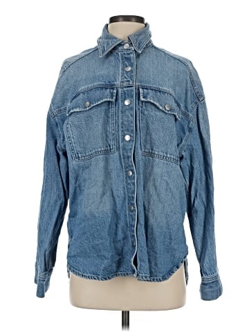 Madewell Denim Boxy Shirt-Jacket in Maspeth Wash (view 1)