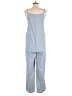 CO 100% Polyester Solid Blue Jumpsuit Size M - photo 2