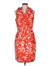 Just... Taylor 100% Polyester Print Orange Cocktail Dress Size 8 - photo 1
