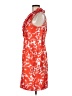 Just... Taylor 100% Polyester Print Orange Cocktail Dress Size 8 - photo 5