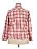 Talbots 100% Cotton Plaid Red Long Sleeve Button-Down Shirt Size 18 - photo 2