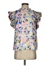Jodifl 100% Polyester Blue Short Sleeve Blouse Size S - photo 1