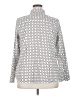 Talbots Print Silver Long Sleeve Blouse Size 18w - photo 2