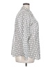 Talbots Print Silver Long Sleeve Blouse Size 18w - photo 4