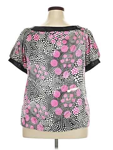 NY Collection Short Sleeve Blouse (view 2)