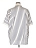 Ser.O.Ya 100% Polyester Stripes Ivory Short Sleeve Blouse Size XL - photo 2