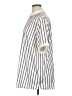 Ser.O.Ya 100% Polyester Stripes Ivory Short Sleeve Blouse Size XL - photo 5