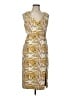 Gianni Bini Tropical Yellow Cocktail Dress Size L - photo 1